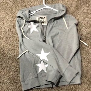 Peace love world star hoodie
